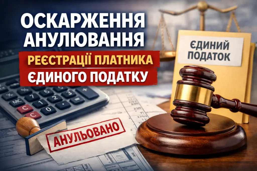 Оскарження анулювання реєстрації платника єдиного податку — судова практика та рішення суду