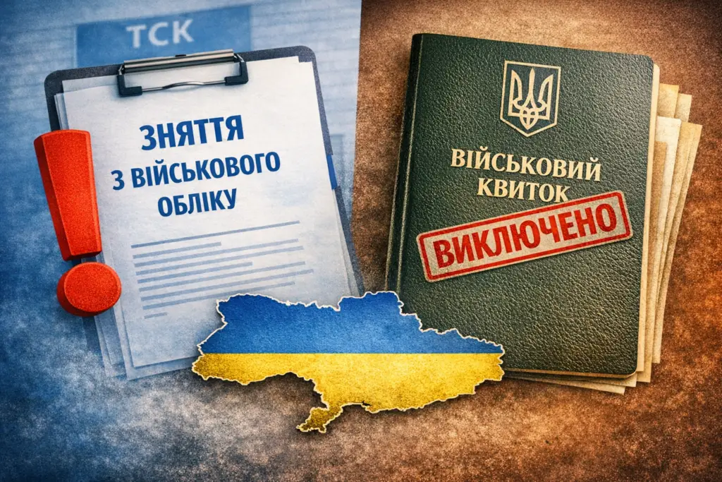 Зняття та виключення з військового обліку в Україні — порівняння понять на прикладі документів ТЦК та військового квитка