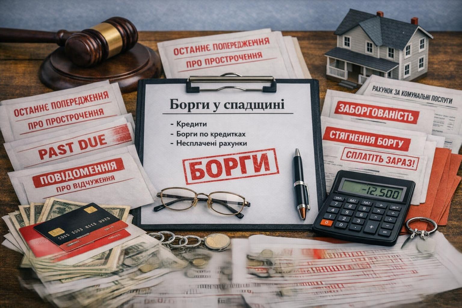 Документи, рахунки, кредити та інші боргові зобов’язання, які можуть входити до складу спадщини.